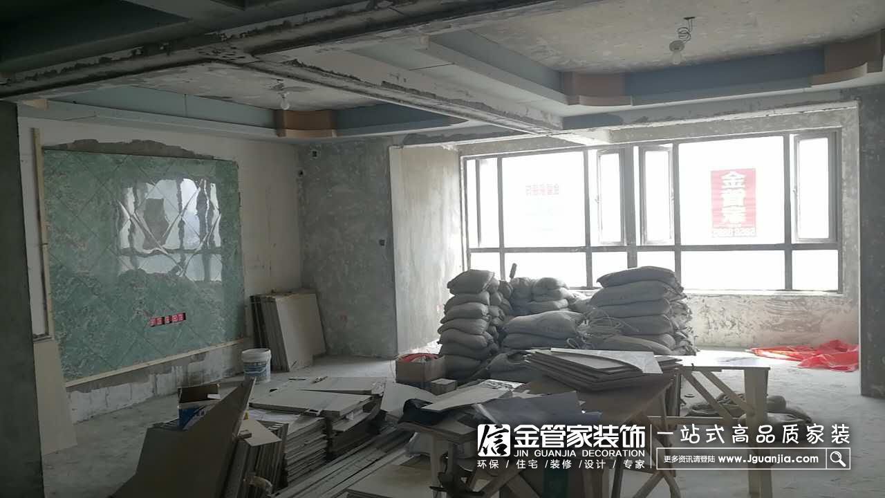 南京别墅装修公司江宁怡湖华庭施工现场